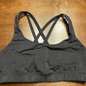 Black Lululemon sports bra.